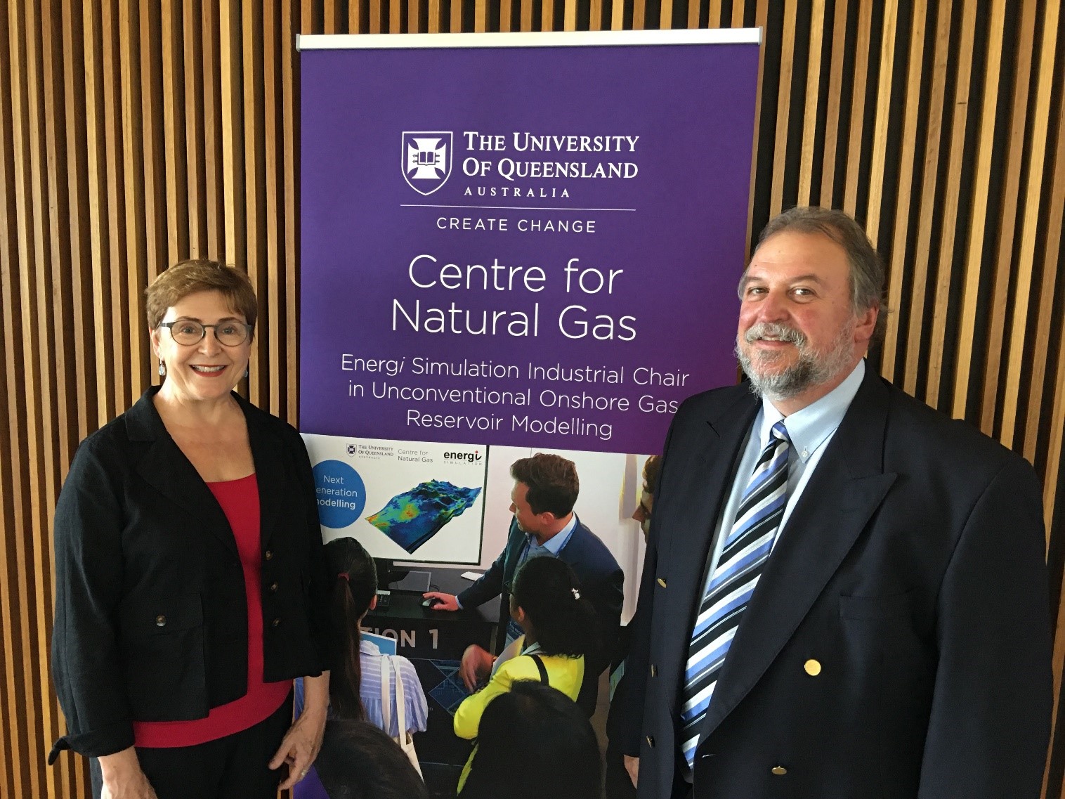 Professor Suzanne Hurter and Professor Ray Johnson will be co-chairs of the Energi Simulation onshore gas reservoir modelling program which operates out of the UQ Centre for Natural Gas